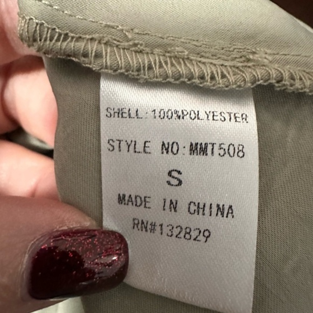 Miou Muse Cropped Peplum Blouse Top in Sage Size Small VGUC - Picture 6 of 6
